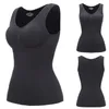 Shapers voor dames Shapewear-tanktops voor dames Naadloos compressievest Body Shaper-top met borstvullingen Zweettaille voor dames