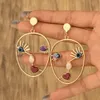 Stud Exaggerated Abstract Face Pendant Earrings For Women Niche Design Wild Girls Cocktail Party Gifts Jewelry Wholesale Direct Sales 230802