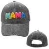 Boné de beisebol para pais e filhos chapéu MAMA feminino viseira de veludo cotelê com letras bordadas chapéus esportivos ao ar livre L9