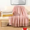 Blankets Fluffy Knitted Blanket Solid Color Waffle Embossed Nordic Decorative For Sofa Bed Throw Knit Plaids