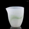 Mugs Jade Green Fair Cup Ink Målning Cups Master Teacup 250 ml Chinese Tea Set Teaware Accessories Coffee Mug Maker Craft