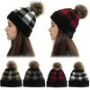 Chapeau tricoté en boule de laine pour femmes Skullies hiver chaud chapeau de luxe pour femmes casquette de Ski en plein air filles chapeau bonnets chapeau de neige de noël