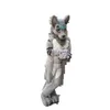 Grey Husky Dog Wolf Fox Mascot Costume Cartoon Postacie strój garnitur Halloween Party Festival Festival Festival Fancy Dress for Men