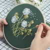 Produits de Style chinois, démarreur de broderie estampillé avec fleurs, motifs de plantes, tissu de broderie, outils de fils de couleur