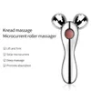 Masseur de visage 1 pc 3D Rouleau Solaire Minceur Minceur Massage Y Type Micro courant Relaxation SPA Beauté Instrument 230802