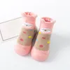 First Walkers Strap Baby Shoes Infant Boys Girls Animal Cartoon Socks Toddler Fleece WarmThe Floor Size 6 Wide