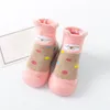 Premiers marcheurs sangle bébé chaussures infantile garçons filles Animal dessin animé chaussettes enfant en bas âge polaire WarmThe sol taille 6 large