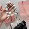 Pearl Chain Bag Pink Designer Bag Clutch Bag Women Flap Mini Bag Pleated Sheepskin Luxury Wallets Crossbody Cosmetic Bag Shoulder Bag Purse Handbag Armpit Bag Pouch