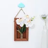 Decorative Flowers Artificial Butterfly Orchid Wooden Po Frame Wall Mounted For Home Wedding Party Decor Table Art Decoration