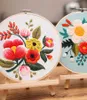 Kinesiska stilprodukter Blomma broderier för nybörjare Cross Stitch DIY Starter Nålarbete Sying Art Ribbon Målningsmönster Tryckt grossist R230803