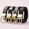 Belts Leopard Pattern Belt High End Double Sided Rotating Needle Buckle Women's Youth Student Fashion