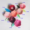 Dekorative Blumen DIY Mini Papier Künstliche Hochzeit Fleurs Artificielles Hintergrund Rose 7PCS 6 Blätter Schlafzimmer Wand Deco Mix