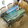 Table Cloth Country Cottage Seaside Scenic Rectangular Tablecloths Party Events Outdoor Picnic Mat Kitchen Dining Washable Tablecloth