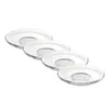 Cups Saucers 2 Pcs Glass Saucer Decorative Tea Snack Storage Dishes Clear Teacup Round Coffee Plate Plates Cake Disposable