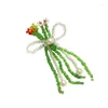 Charms 1 pçs Pastoral Color Tassel Bow Bouquet Diy Hand-woven Frisado Hairpin Acessórios de cabelo Atacado Brincos Materiais.