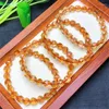 Strand 8mm Natural Citrine Feacet Stone Pärlor Armband Handgjorda kristallkvarts smycken för kvinnliga män unisex stretch Bangle Gift 1st