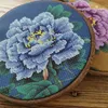 Chinese Style Products Flower Peony Cross Stitch Embroidery for Beginner Handwork Needlework Sewing Art Handmade Craft Wall Painting Home Decor