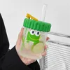 Wijnglazen 530 ml Huishoudelijke Hoogwaardige Internet Trendy Spelen Dubbele Drink Glas Eenvoudige Koffiekopje Met Stro Begeleiding water