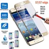 Samsung Galaxy S7 Edge Full Cover Tempered Glass Screen Protector for Samsung S7Edge S7 Protective Film Glass X0803用の携帯電話スクリーンプロテクター3Dカーブ