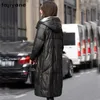 Cappotto in vera pelle di montone Tajiyane da donna Cappotto da donna in piumino con cappuccio di media lunghezza per 2023 Cappotti larghi con giacca genuina
