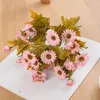 Fleurs décoratives 35 cm Tournesol Artificiel Bouquet Faux Fleur Ornement Soie Décoration Soleil Salon