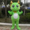 Green Dragon Mascot Costume Performance Symulacja kreskówka Anime Postacie dorośli rozmiar Bożego Narodzenia na zewnątrz strój reklamowy