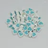 Perline 50pcs 10mm polimero multicolore del distanziatore dell'argilla del cuore per la fabbricazione dei monili Accessori fatti a mano del braccialetto della catena del telefono