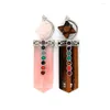 Подвесные ожерелья kft natude Healing Crystal Quartz 7 Chakra Stone Sword Merkaba Star Star Amethyst Chaне