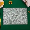 Masa Paspasları Ginkgo Yaprak Placemat Üst düzey Tasarım PVC Dekoratif Moda Yuvarlak Üretici Toptan İzolasyon