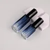 wholesale 5ml 9ml square gradient blue glass spray empty bottle with aluminum nozzle for perfume subpackage