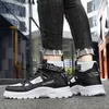 Boots Summer New Fashion Boots Men's Top British Fashion Trend Edition Korean Sports Leisure Breathable Mid Top Work Suit Boots Z230803