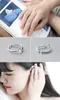 Cluster Rings Simples 925 Sterling Silver Ring Women Personality Ecg Design Adjustment For Girl Sweet Jewelry Gift