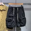 Shorts Masculino Roupas Moda Coreana Cargo Multi-bolsos Calças Casuais de Verão Todos Combinados Secagem Rápida Baggy Short Homme