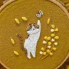 Chinese Style Products 15/30cm Cute Cat Embroidery Diy Beginner Handmade Basic Fabric DIY Cross Stitch Materials Package Embroidered