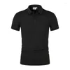 Męskie koszule Summer Polo Wysokiej jakości moda biznesowa krótkie rękawy swobodny sport