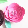 Dekorative Blumen DIY Mini Papier Künstliche Hochzeit Fleurs Artificielles Hintergrund Rose 7PCS 6 Blätter Schlafzimmer Wand Deco Mix