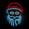 Nuovo modello The Cold Light Luminescence Mask Maschera di Babbo Natale LED Masquerade Party Flash Of Light Mask209k