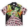 Camicie casual da uomo Multi versioni Ghost Graffiti Pattern Stampa Wacko Maria Short Shirt Uomo Donna Alta qualità Hawaii Beach Style Top