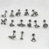 Jóias de piercing labret de lábios 50pcs jóias de bola de atacado 16g de bola de bola barra de gem Monroe tragus helix cartilagem brinco 230802