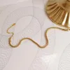 Kostki hurtowe mody biżuteria 18k złota platowana w łańcuchu węża ze stali nierdzewnej kobiety