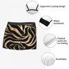 Underpants Men Elegant Metallic Gold Zebra Black Print Underwear Animal Skin Texture Boxer Briefs Shorts Panties Homme Plus Size
