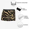 Cuecas Masculinas Elegantes Metálicas Douradas Zebra Preta Estampadas Cuecas Com Textura De Pele De Animal Cuecas Boxer Shorts Calcinha Homme Plus Size