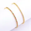 Bangle Nidin Top Quality Colorful White Color Cubic Zirconia Thin Bangles Bracelets for Women Wedding Elegant Jewelry Gifts Trendy 230802