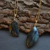 Pendant Necklaces Nature Stone Flash Labradorite Necklace Fashion Jewelry