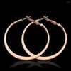 Hoop Earrings Wholesale Gold Color For Women Engagement Wedding Party Bridal Jewelry Girlfriend Factory Price Auskarai