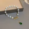 Strand Trendy Inlaid Natural Pearl Bracelets Cupid's Arrow Of Love Water Drop Pendant Bracelet For Women Elegant Jewelry Accessories