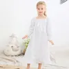 Robes de fille Toddler Girls Cotton SLong Nightgown Pyjamas Loungewear Dress Casual A Line