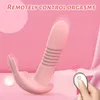 Vibrators Thrusting Vibrator Women Dildo Rotating Telescopic Anal Plug Remote Control Vagina G Spot Massage Clitoris Stimulator Sex Toy 230803