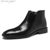 Boots Men's Fashionable Short Boots Vintage Classic Chelsea Boot Men's Ankle Boots Men's Casual Leather Shoes Z230803