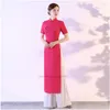 Ethnic Clothing 2023 Vietnam Aodai Chinese Traditional Cheongsam Dress Pants Set National Ao Dai Elegant Party Oriental Qipao